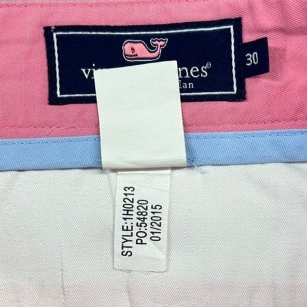 Vineyard Vines Chino Shorts Mens 30 Pink Breaker Cotton Flat Front 1H0213 - Picture 3 of 11